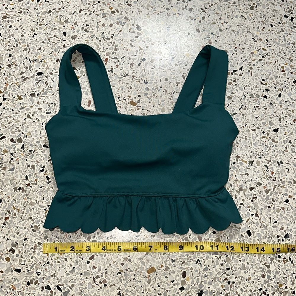 Lilly Pulitzer Luisa scalloped sports bra UPF 50 green XS - Picture 5 of 7